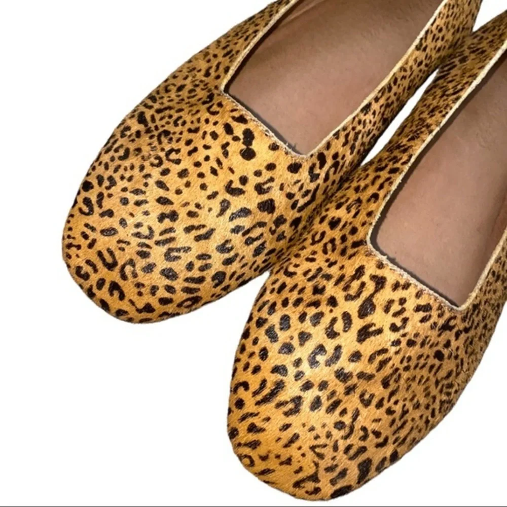 Madewell The Cory Flats Leopard Calf Hair size 7.5 Like New - Picture 5 of 12